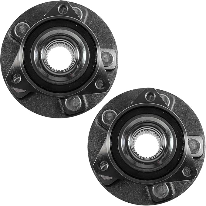 TRQ Front and Rear Wheel Bearing and Hub Assembly Set 2 Piece Compatible with 18-19 Cadillac XTS Without RPO Code J55 Heavy Duty Brakes 10-15 Chevrolet Camaro LS LT SS 5 Lug Wheels
