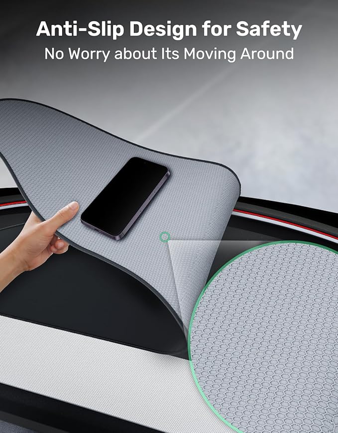 Zanch Original Tesla Model 3 Highland Dashboard Cover, Upgraded 2025 Anti-Glare 100% Sunshield Suede Dash Mat, Full Protection with No-Slip, Fits Model 3 Highland (2024) Tesla Accessories
