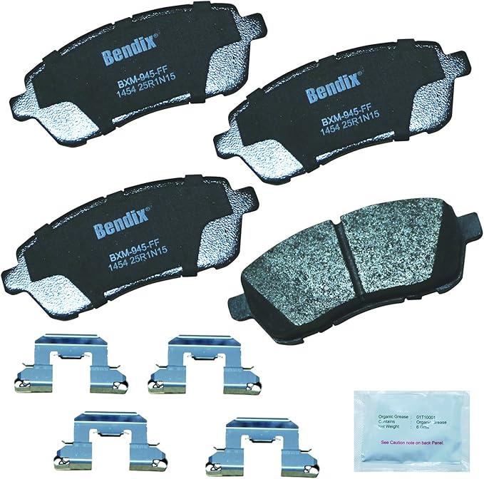 Bendix Priority1 CFM1454 Semi-Metallic Front Brake Pads for Ford Fiesta 2019-2011, Fiesta Ikon 2011, Figo 2020-2016, Mazda 2 2015
