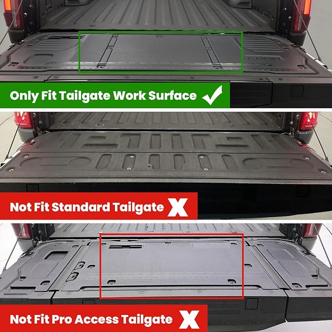 LASFIT Tailgate Mat for Ford F-150 (for Tailgate Work Surface Only) 2021-2026 Truck Tailgate Cover All Weather Protector Durable TPE Tailgate Liner -Easy to Clean