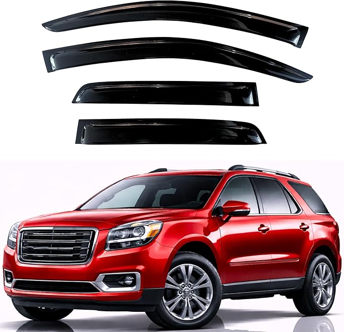 KPY Rain Guards Fit for 2007-2016 GMC Acadia, Out-Channel Window Visors Vent Wind Deflectors 4PC, Car Accessories for 2017-2020 GMC Acadia Limited, 2007-2010 Saturn Outlook