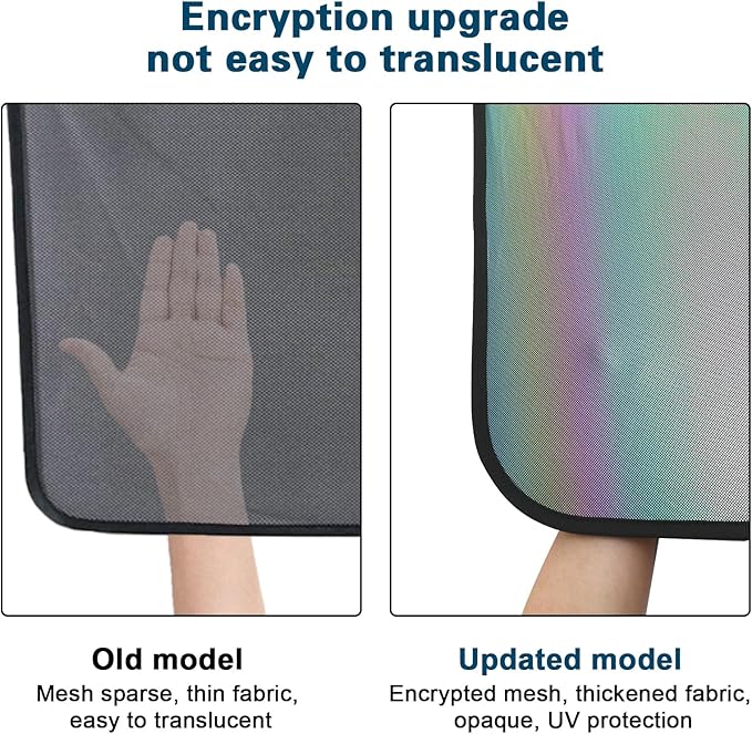 [2024 Upgrade] Sunshade Roof for Tesla Model 3 2024, Colorful Ice Crystal Glass Roof Sunshade, No-Sag Design, Retractable, Heat Insulation, Snap Foldable (Black)