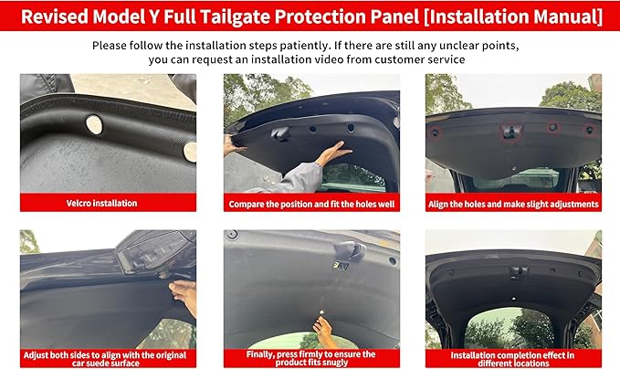 Tailgate Protective Mat for Tesla Model Y Juniper 2025-2026, Trunk Cargo Liner, Rear Door Back Protection