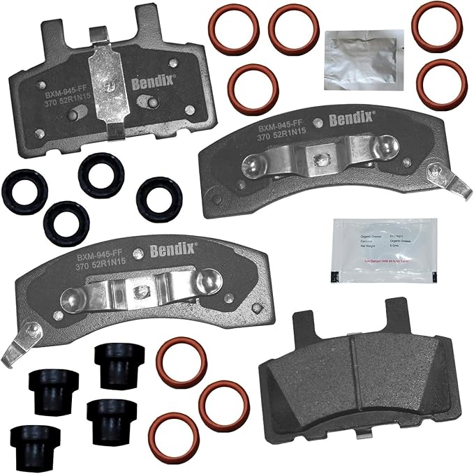 Bendix Priority1 CFM370 Semi-Metallic Front Brake Pads for Select Models Chevy C35,C1500 Suburban,C2500,C2500 C3500,C3500HD,Express 2500,3500,K1500 K2500,K2500 K3500,Tahoe,Dodge Ram GMC Savana Yukon