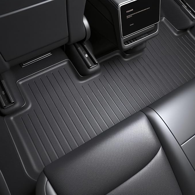 SUPER LINER Tesla Model Y Juniper 2025 2026 Floor Mats & Cargo Liners Full Set 9 PCS Extra-Thick TPE CabinProtect™ for 5-Seater | All-Weather Pet & Child-Friendly Accessories(Not for Standard)