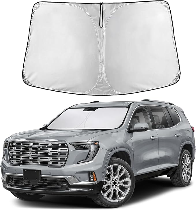 EcoNour Windshield Sunshade for GMC Acadia 2024 2025 2026, Sun Visor for Front Windshield & Window Sun Shade Cover, UV Heat Blocker & Protector, Car Accessories