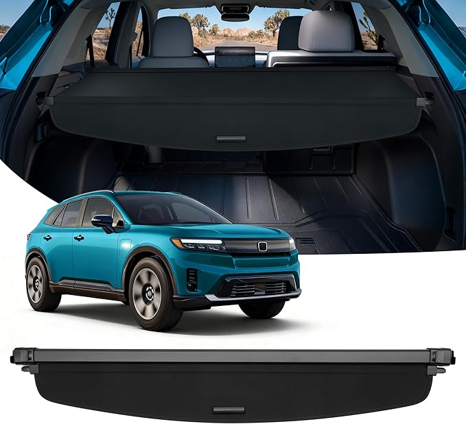 Powerty Cargo Cover for 2024 2025 Honda Prologue/Chevy Blazer EV Accessories Trunk Cover Retractable Trunk Shielding Shade Cargo Luggage Cover Black