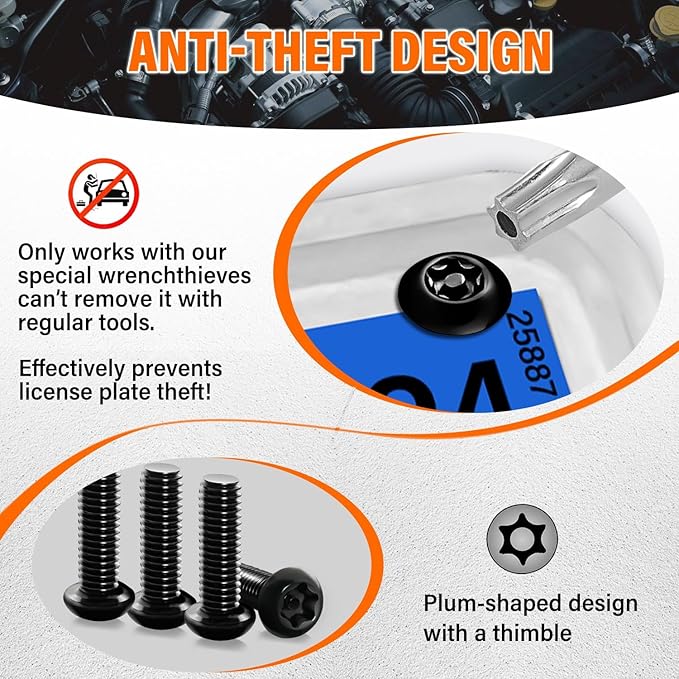 License Plate Holder Front Bracket No Drill Tow Hook Mount Anti-Theft License Plate Frame Compatible with 2017-2023 Tesla Model 3