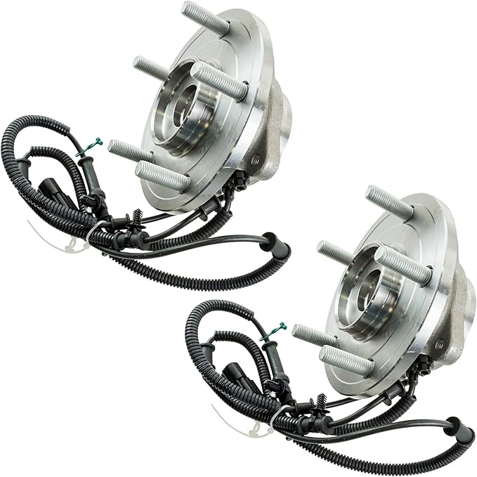 TRQ Rear Driver and Passenger Side Wheel Bearing and Hub Assembly Set 2 Piece Compatible with 2008-2011 Chrysler Town and Country 2008-2011 Dodge Grand Caravan 2009-2011 Volkswagen Routan