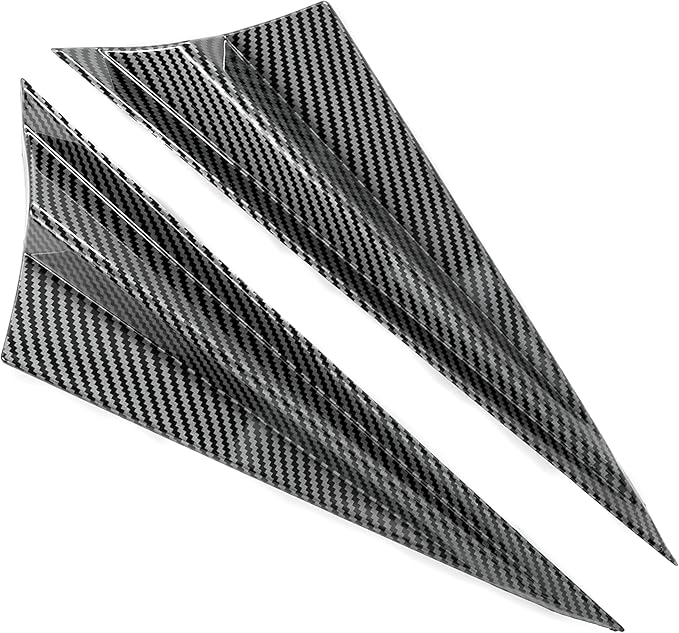 Barong for Tesla Cybertruck Accessoriess Exterior Stickers Car Leaf Board Side Label Front Side Window Triangle Cover Trim Frame Decal Carbon Fiber Pattern