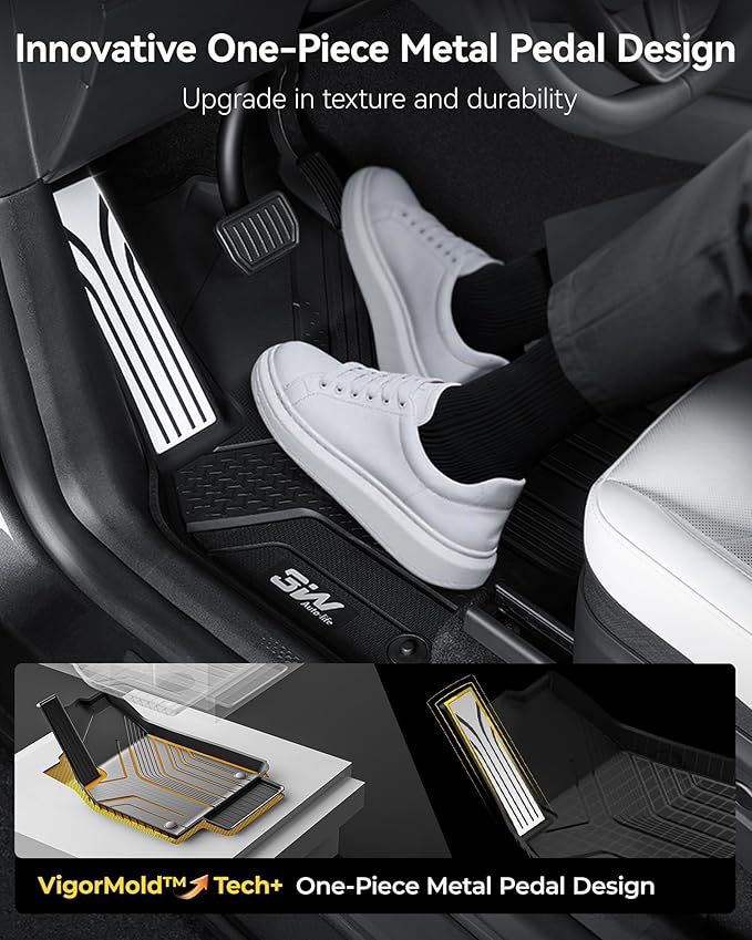 3W Tesla New Model Y Juniper Floor Mats and Cargo Liners, TPE Floor Liner for 2025 2026 Model Y, Trunk Mats & Seat Back Cover Protector, Tesla Model Y Juniper Accseeories(Not For Standard), Vigormold™