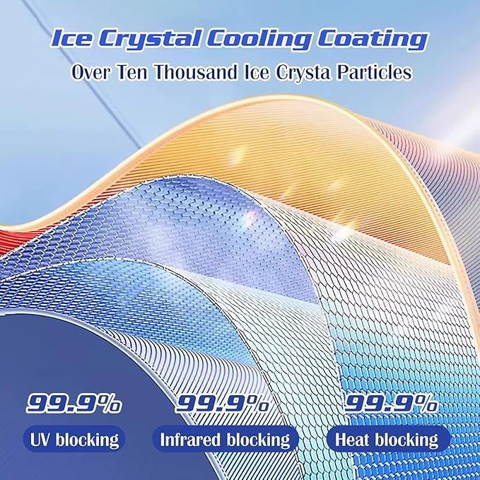 Glass Roof Sunshades for Tesla Cybertruck,Heat Reflective Nano Ice Crystal Coatings UV Block Roof Sunshades No Sag Flodable Sunroof Sunshade