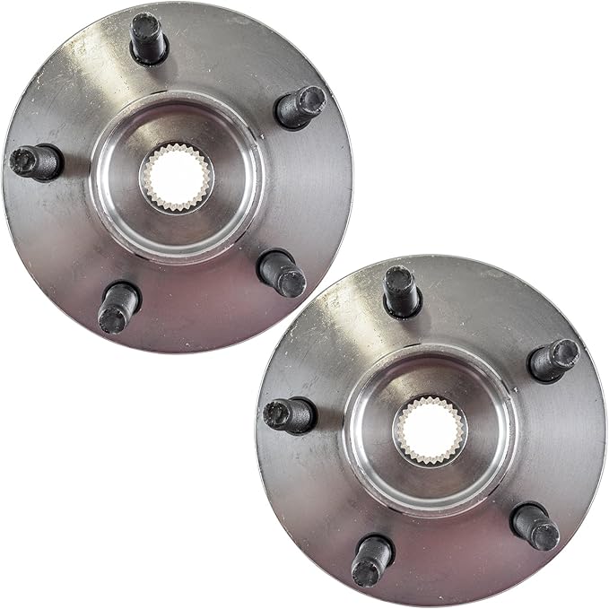 TRQ 2 Piece Front Wheel Bearing & Hub Assembly Set Compatible with 2002-2005 Jeep Liberty