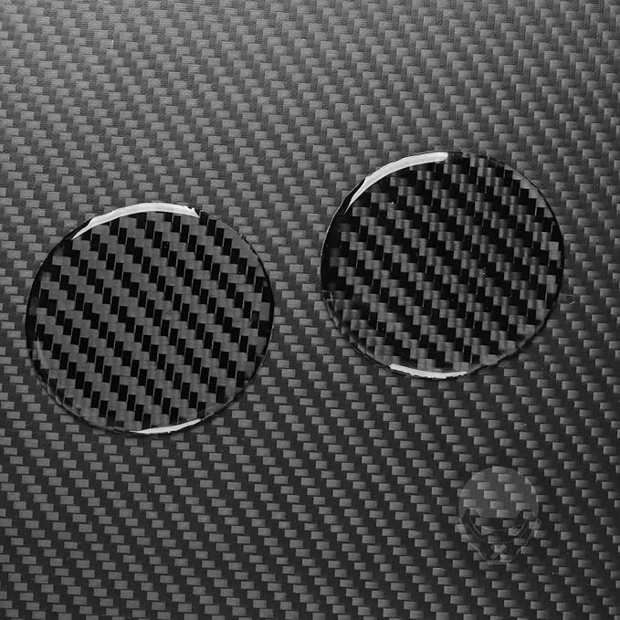 Carbon Fiber Stickers Car Trailer Buckle Switch Car Interior Trim Compatible with Tesla Model 3 2024 Accessories Decorative Stickers Overlay Decal Cover