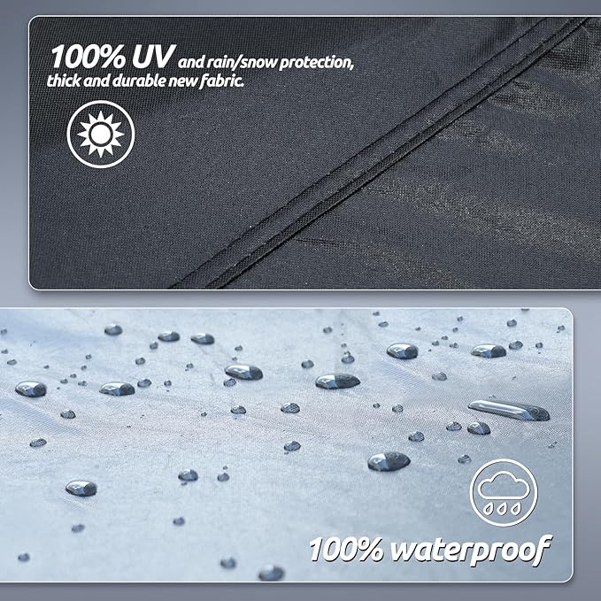 Migaven 6 Layers Car Cover Custom Fit for Model 3 Car Cover 2017-2025 Waterproof Full Exterior Cover Rain Snow Protection with Charging Port Ventilated Mesh Door Zipper