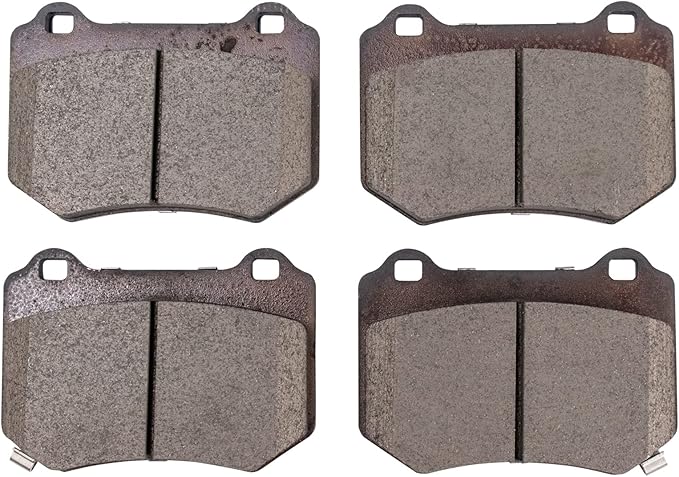 TRQ Rear Brake Pads Ceramic Hardware Wear Sensor Compatible with 2018 Subaru WRX STI