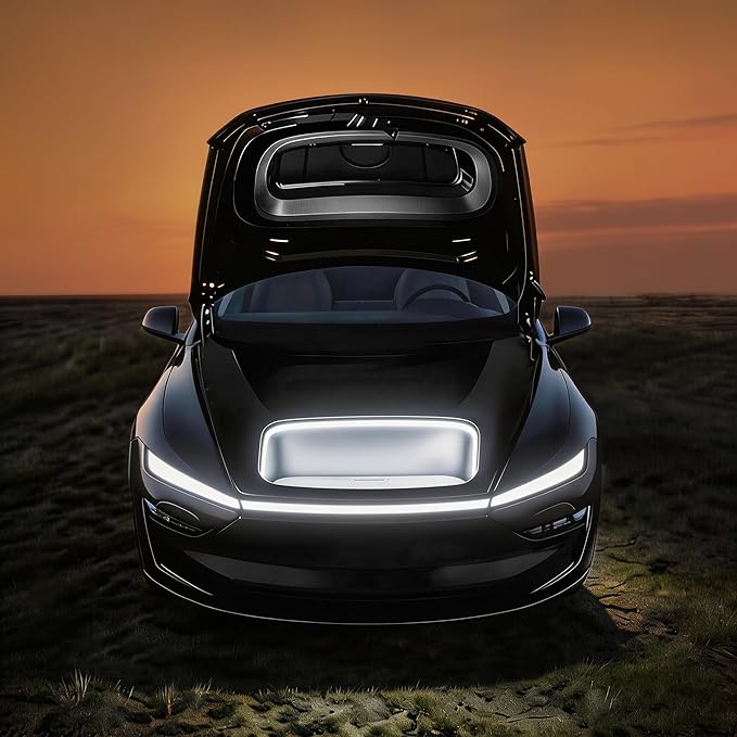 Wigoo Tesla Model Y Accessories Frunk COB Light Strip[Tool-Free & Damageless Installation, Seamless and Uniform Glow], Waterproof, Fit for 2020-2025 Tesla Model Y/Juniper, Cool White Light.