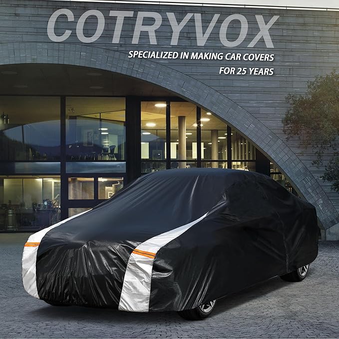10 Layers Car Cover Custom Fit for Tesla Z4 2017-2026 100% Waterproof All Weather Automobiles, Gift with Towel, Heavy Duty Car Covers for Rain Sun UV Protection with Door Zipper.