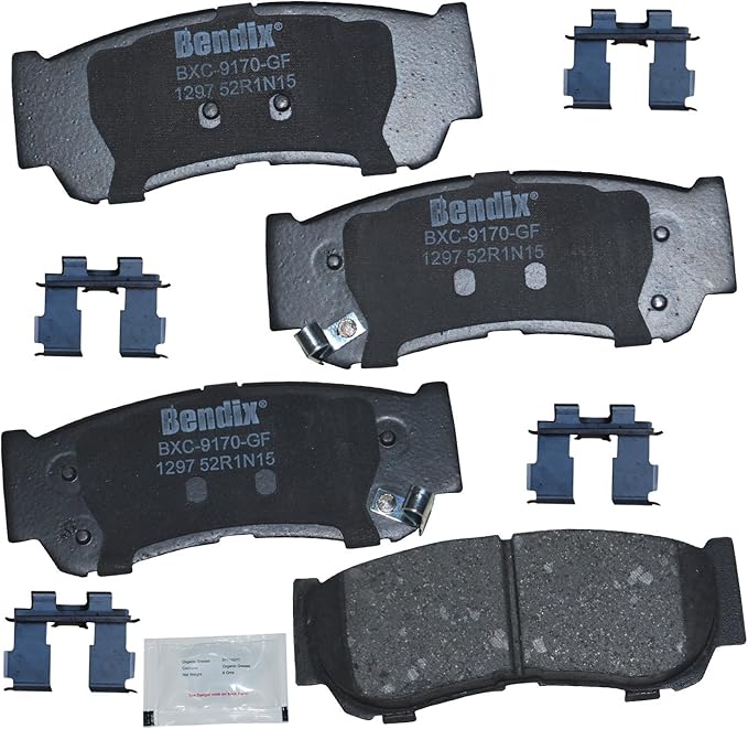 Bendix Priority1 CFC1297 Ceramic Rear Brake Pads for Hyundai Santa Fe 2009-2007