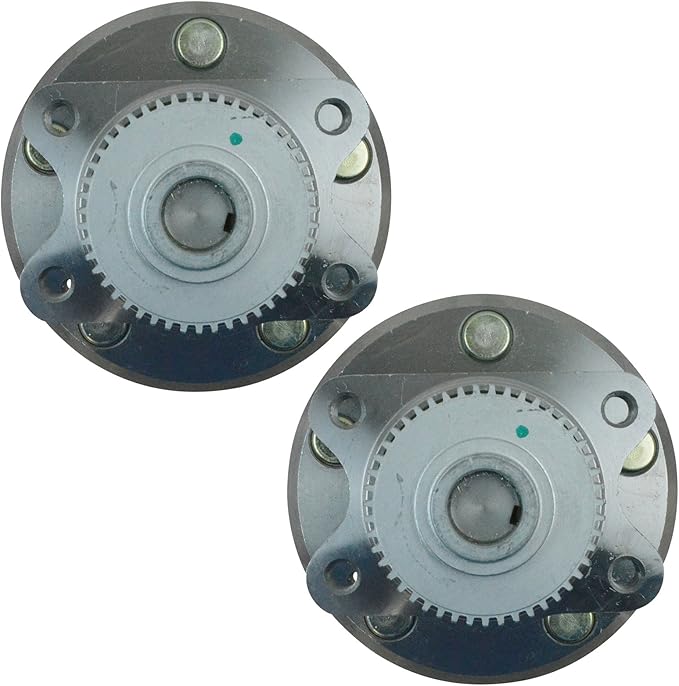 TRQ Rear Left and Right Wheel Bearing and Hub Assembly Set 2 Piece Compatible with 2006-2009 Hyundai Sonata 2006 Kia Optima 4 Wheel ABS Brakes 5 Lug Wheels 2007-2008 Optima 2009-2010 Optima