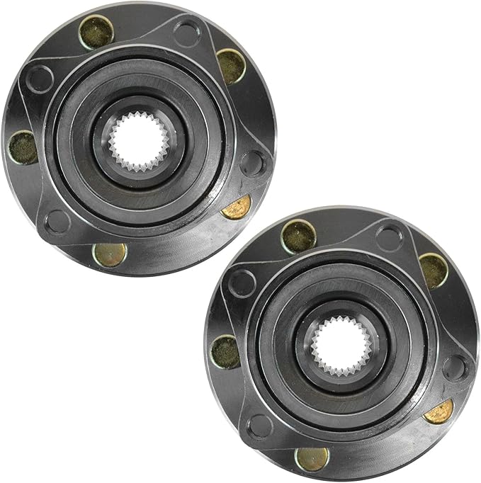 TRQ Front Wheel Bearing and Hub Assembly Set 2 Piece Compatible with 95-05 Mitsubishi Eclipse 99-03 Galant 04-08 Galant ES 96-00 Chrysler Sebring LX 95-00 Dodge Avenger 01-05 Stratus Coupe