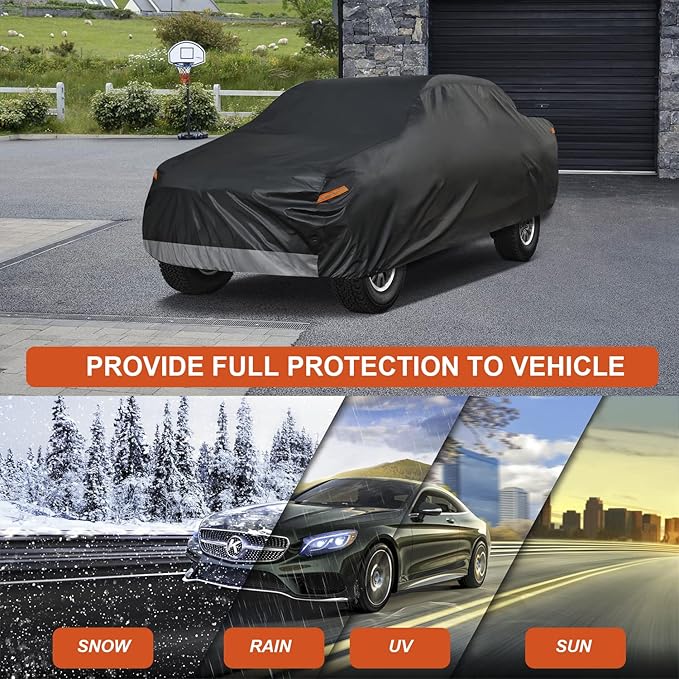 Kayme 7 Layers Truck Cover Fit Toyota Tacoma (2016-2025) Access Cab/Double Cab, Waterproof All Weather, Heavy Duty Outdoor Pickup Truck Cover Sun UV Rain Protection.