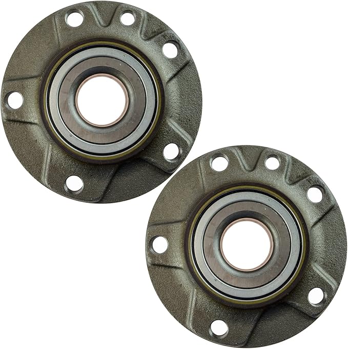 TRQ 2 Piece Rear Passenger Side Driver & Passenger Side Wheel Bearing & Hub Assembly Set Compatible with 2013-2016 Dodge Dart