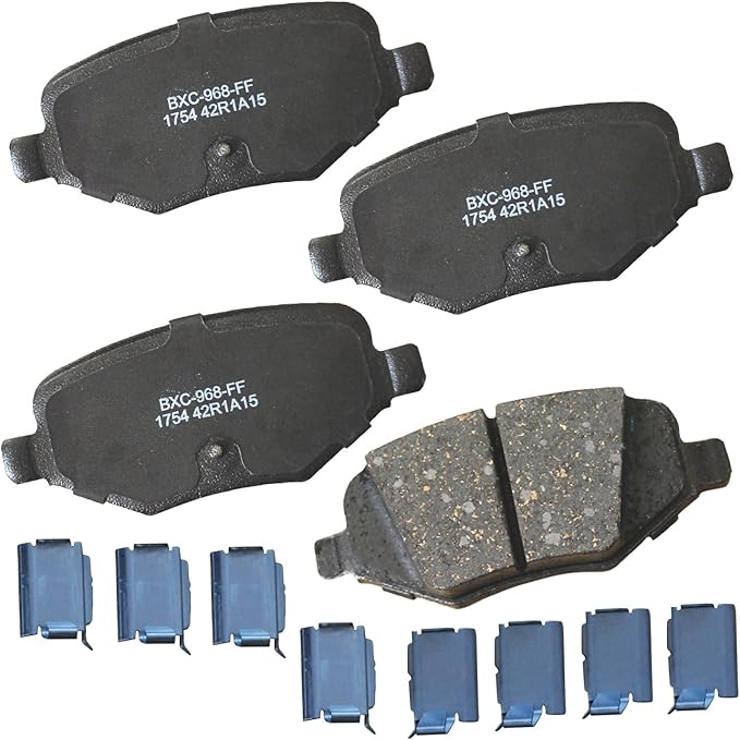 Bendix Premium SBC1754 Ceramic Rear Brake Pads for Select Models Ford Edge, Explorer, Flex, Police Interceptor Utility, Taurus, Lincoln MKS, MKT, MKX