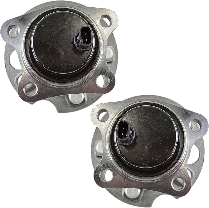 TRQ Rear Wheel Bearing and Hub Assembly Set 2 Piece Compatible with 04-06 Lexus RX330 FWD 07-09 RX350 FWD 06-08 RX400h FWD 04-07 Toyota Highlander FWD