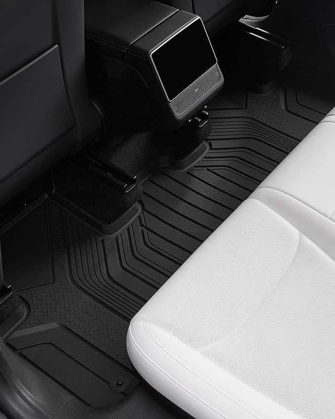 3W Tesla New Model Y Juniper Floor Mats and Cargo Liners, TPE Full Set Floor Liner for New Model Y 2025 2026, Cargo Mats and Seat Back Cover Protector, Car Mats for Tesla Accseeories, Vigormold™