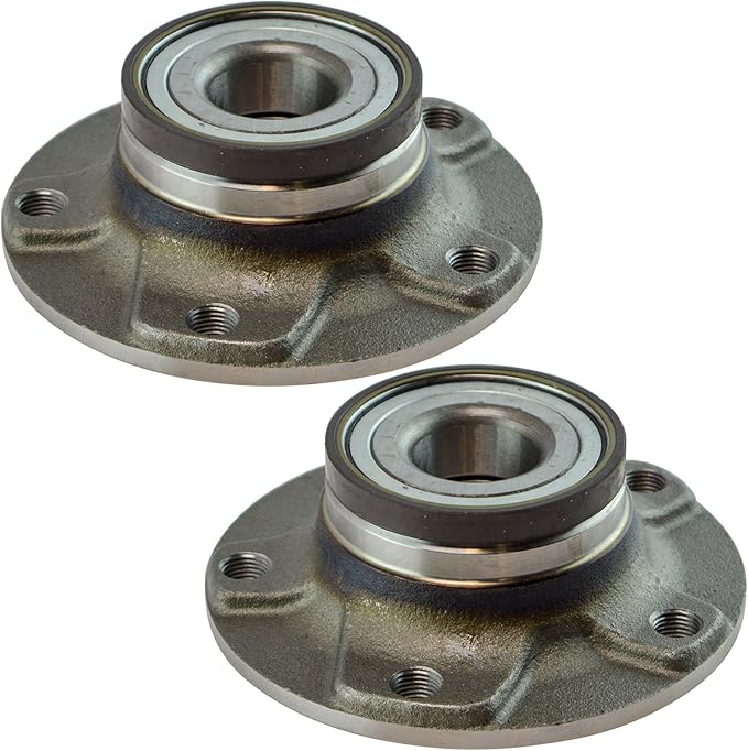 TRQ 2 Piece Rear Passenger Side Driver & Passenger Side Wheel Bearing & Hub Assembly Set Compatible with 2013-2016 Dodge Dart