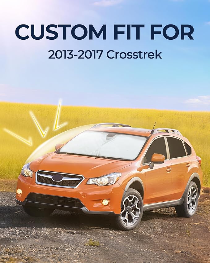 for Subaru Crosstrek 2013-2017 Car Window Shades, 8pcs Privacy Sun Shade Set for Front Windshield Side and Rear Windows, Full Window Covers Keeps Vehicle Cool for Camping Napping