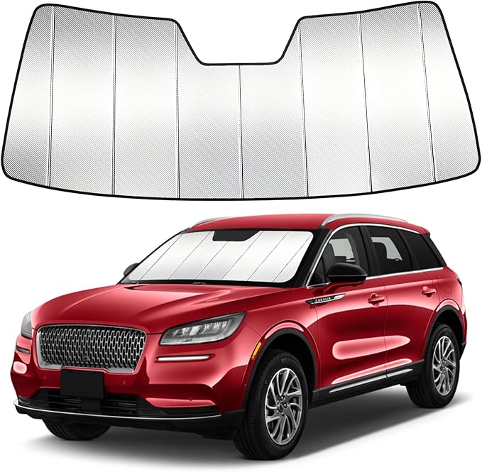Windshield Sun Shade Custom Fit for Lincoln Corsair 2020-2026, Accordion Folding Thick Window Sunshade Block Heat 99% UV Rays Sun Visor Keep Cooler Car Accessories