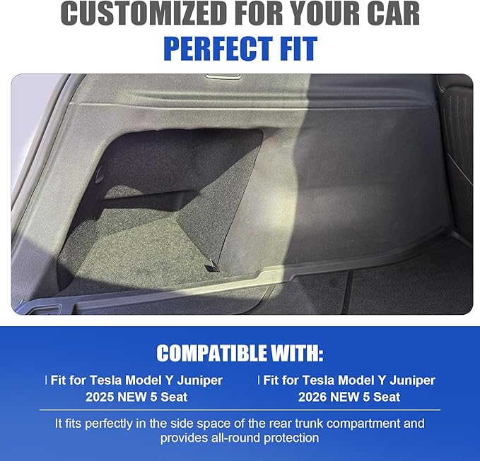 Cargo Side Cover for Tesla Model Y Juniper 2025 2026 Trunk Side Cover