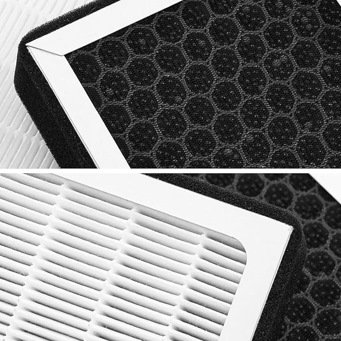 HEPA Air Filter for Tesla Model Y Model 3 Juniper Highland, Cabin Air Filter with Activated Carbon, HEPA Filter Replacement Accessories for Model 3 Model Y 2016-2025 2026 (4 Pack)