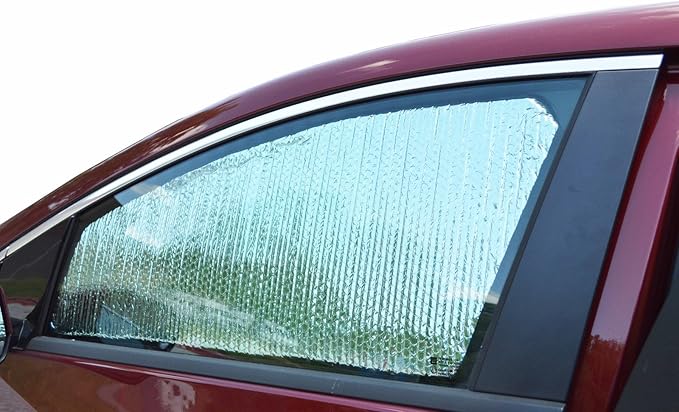 Set of 2 Custom Fit Automotive Reflective Front Seat Side Window Sunshade for 2017 2018 Tesla Model 3