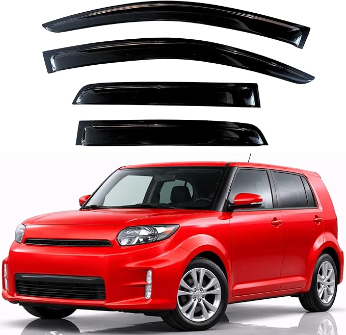 KPY Rain Guards Fit for 2008-2015 Scion xB, Out-Channel Window Visors Vent Wind Deflectors 4PC, Car Accessories for 08-15 Scion xB