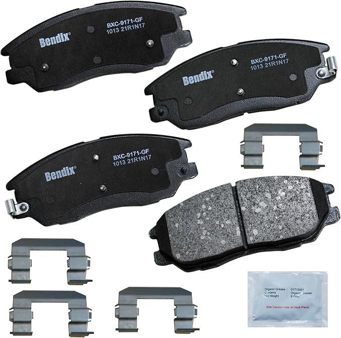 Bendix Priority1 CFC1013 Ceramic Front Brake Pads for Hyundai XG350 2005-2003, Kia Amanti 2006-2004