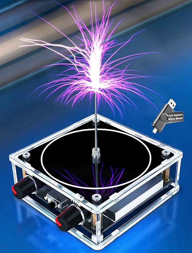Music Tesla Coil Touchable Artificial Lightning Arc Plasma Loudspeaker Desktop Toy Electric Power Transmission Science Teaching Experiment Model