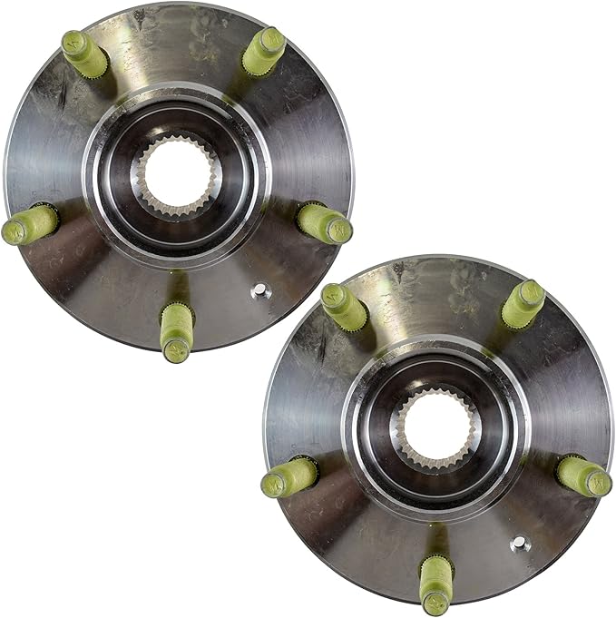 TRQ Driver and Passenger Side Wheel Bearing and Hub Assembly Set 2 Piece Compatible with 2003 Cadillac CTS Rear 2004-2007 CTS Base Model Rear 2005-2008 STS AWD Rear 2005-2007 STS AWD Front