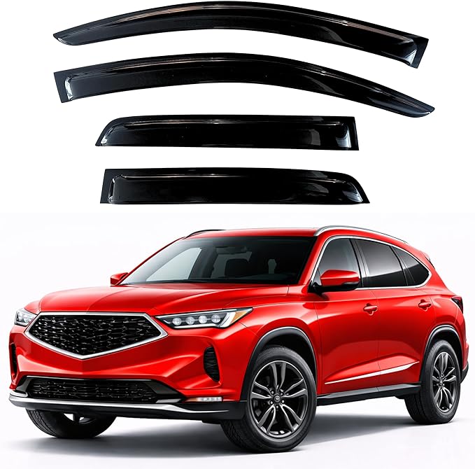 KPY Rain Guards Fit for 2022-2025 Acura MDX, Out-Channel Window Visors Vent Wind Deflectors 4PC, Car Accessories for 22-25 Acura MDX