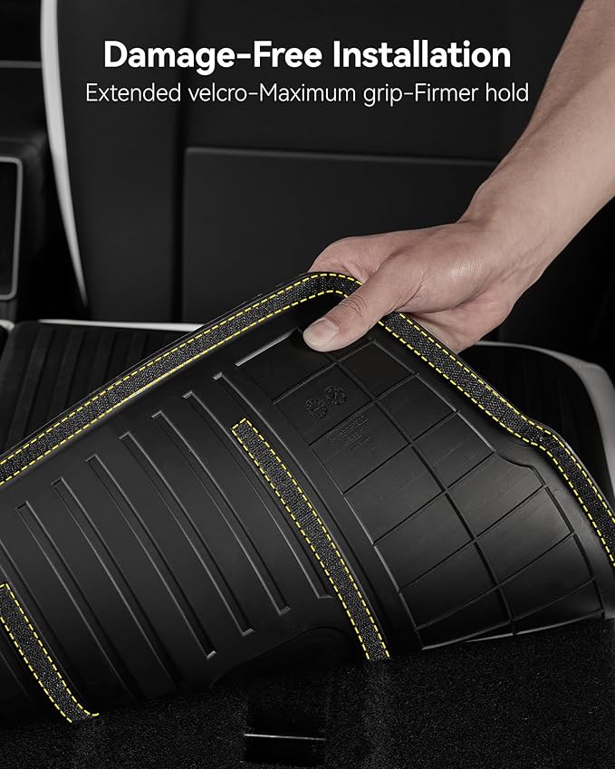 3W Tesla Model Y Juniper Seat Back Protector, Backseat Cover, TPE All Weather, Custom Fit 2025 2026 Tesla Model Y Juniper Accessories, Vigormold™