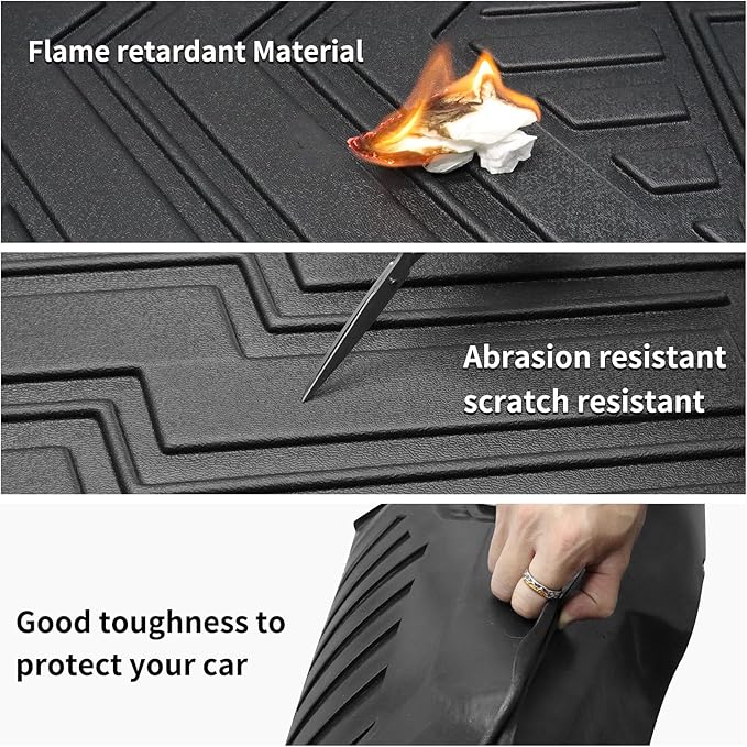 Custom for 2020-2025 2026 Ford Explorer Cargo Mats Trunk Liner and 3rd Rear Seat Backrest Mat All Weather TPE Protection Mat Accessories (for 2020-2026 Ford Explorer)