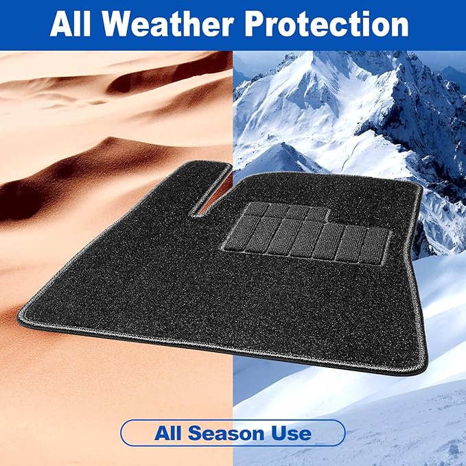 Spurtar for Tesla Model 3 Floor Mats Carpet 2025-2017, Cut Pile Car Floor Mats, Anti-Slip for Model 3, All Weather Protector Automotive, Front & Rear Seat Car Rug 3PCS