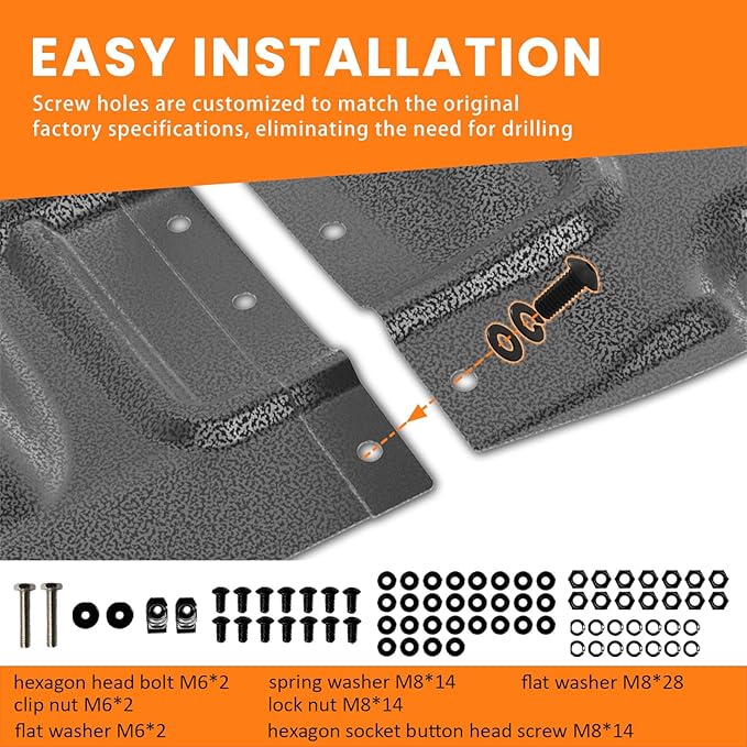 MusixiA Rear Skid Plate Compatible with 2017-2025 Tesla Model 3 & 2020-2025 Model Y, Heavy-Duty Engine Splash Shield & Under Chassis Guard, All-Weather Protection from Debris/Scrapes/Splashes