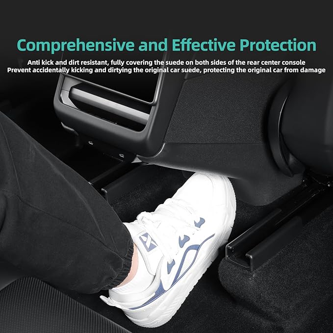 2025 2026 Model Y Juniper Center Console Side Anti-Kick Mats 5PCS TPE Scratch Resistant Protector of Center Console Sides for Model Y Refresh Juniper (Premium/Performance)-NO for (Standard)