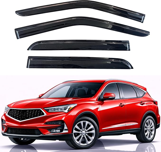 KPY Rain Guards Fit for 2019-2025 Acura RDX, Out-Channel Window Visors Vent Wind Deflectors 4PC, Car Accessories for 19-25 Acura RDX