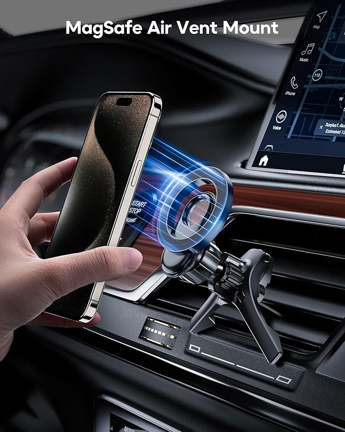 for MagSafe Car Mount, Air Vent Phone Holder Car, Hands Free Cell Phone Holder Clip Car fit iPhone 17 16 15 14 13 Pro Plus Max Cradles