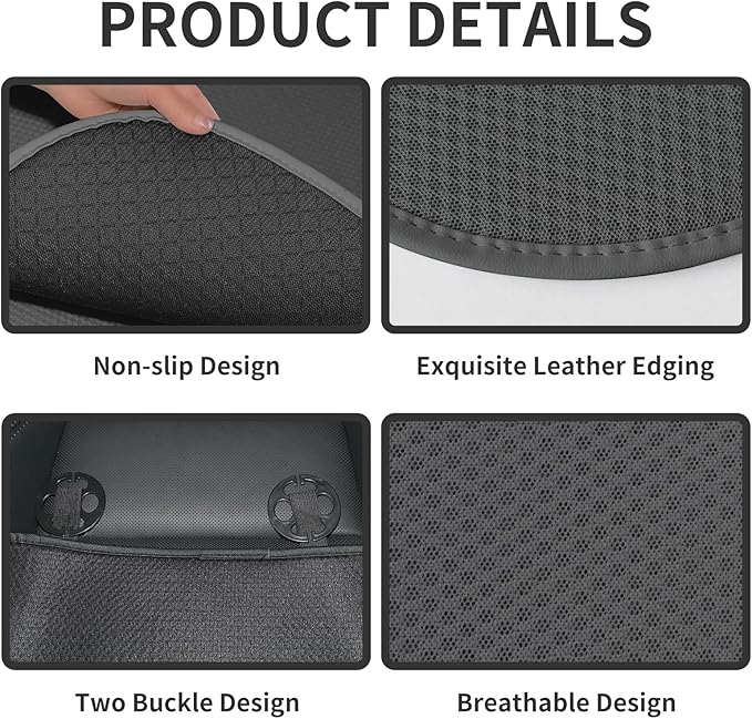 2025 Font Bottom Seat Covers for Tesla Model 3/Y Juniper/Highland [Breathable Mesh & Anti-Slip & Washable] 2PCS Seat Protectors for Tesla Model Y Model 3 Accessories 2026 2025-2017 Black