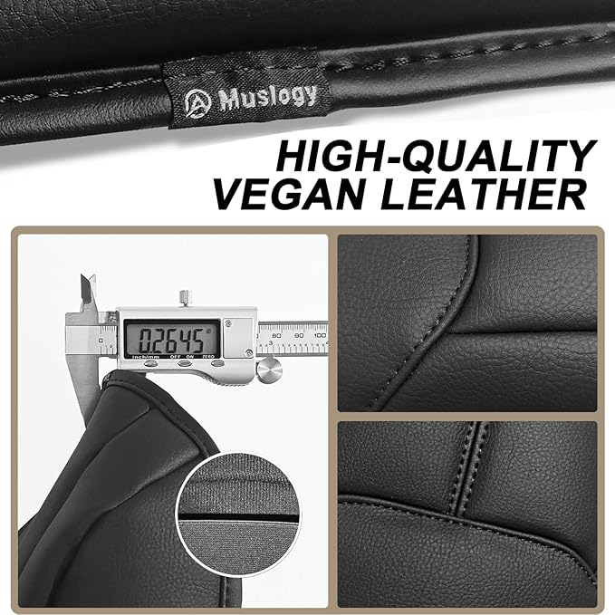 Muslogy Center Console Armrest Cover Fit for Jeep Wrangler JK JKU 2011-2017 Accessories, Comfort Armrest Pad Console Lid Cushion Vegan Leather Regular Thick